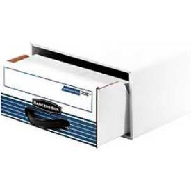 Fellowes Manufacturing 306 Fellowes Stor/Drawer® Steel Plus™ Card Boxes, 23-1/4"L x 9-1/4"W x 5-5/8"H, White & Blue image.