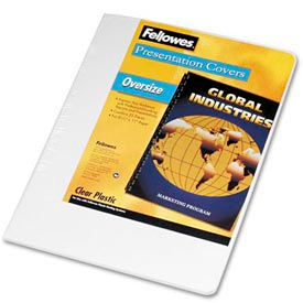 Fellowes Manufacturing 52309 Fellowes® Transparent PVC Presentation Covers, Oversized, 11-1/4" x 8-3/4", 25/pack image.