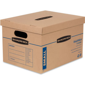 Bankers Box® SmoothMove Classic Small Moving Boxes 15"L x 12"W x 10"H Kraft/Blue 15/Pack
