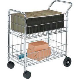 Fellowes 40912 Chrome Wire Mail Cart 37.5 x 21.5 x 39.5 Fellowes 40912 Chrome Wire Mail Cart 37.5 x 21.5 x 39.5
