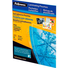 Fellowes Self-Adhesive Pouches - Photo, 5 Pack - Pkg Qty 10