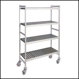 Mobile Shelving Starter Unit, 4 Shelves, 47"L x 14"W x 71"H view 2