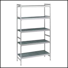 Aluminum Shelving Unit, 5 Shelves, Starter, 52"W x 22"D x 83"H view 2