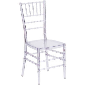 Flash Furniture Stacking Elegance Chiavari Chair - Plastic - Crystal Ice Clear