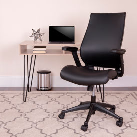 Flash Furniture High-Back Executive Swivel Office Chair w/Molded Foam Seat & Adjustable Arms - Black
