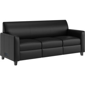Flash Furniture® Agent LeatherSoft Reception Sofa Black