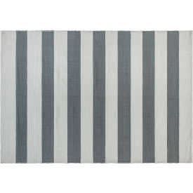 Global Industrial CI-20-9409-57-GR-WH-GG Flash Furniture 5 x 7 Handwoven Indoor/Outdoor Cabana Style Area Rug, Gray & White Striped image.