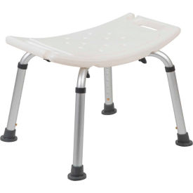 Flash Furniture Hercules Series Adjustable Height Bath Transfer Bench with Back and Side Arm White