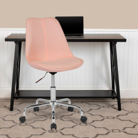 Flash Furniture Fabric Task Office Chair w/Pneumatic Lift & Chrome Base, Pink - Aurora Series 