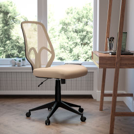 Flash Furniture Salerno Series High Back Light Brown Mesh Office Chair 