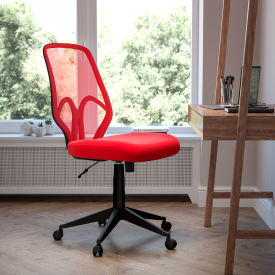 Global Industrial GO-WY-193A-RED-GG Flash Furniture Salerno Series High Back Red Mesh Office Chair image.