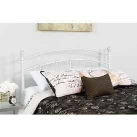 Global Industrial HG-HB1706-WH-K-GG Flash Furniture Woodstock Decorative White Metal Size Headboard, King image.