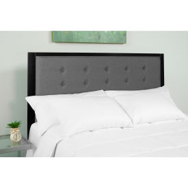 Global Industrial HG-HB1725-F-DG-GG Flash Furniture Bristol Metal Tufted Upholstered Size Headboard in Dark Gray, Full image.