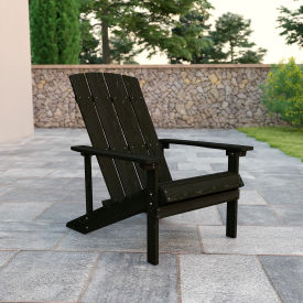 Global Industrial JJ-C14501-SLT-GG Flash Furniture Charlestown All-Weather Adirondack Chair - Slate Gray Faux Wood image.