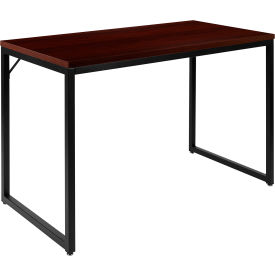 Global Industrial GC-GF156-12-MHG-GG Flash Furniture 47" Industrial Style Office Desk - Mahogany image.