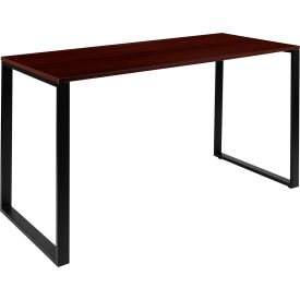 Global Industrial GC-GF156-14-MHG-GG Flash Furniture 55" Industrial Style Office Desk - Mahogany image.