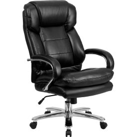 Global Industrial GO-2078-LEA-GG Flash Furniture 24 Hour Big and Tall Leather Executive Chair - Black - Hercules Series image.