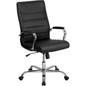 Flash Furniture Executive Swivel Chair - High Back - Leather - Black