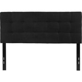 Global Industrial HG-HB1704-F-BK-GG Flash Furniture Bedford Tufted Upholstered Headboard in Black, Full Size image.