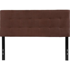 Global Industrial HG-HB1704-F-DBR-GG Flash Furniture Bedford Tufted Upholstered Headboard in Dark Brown, Full Size image.