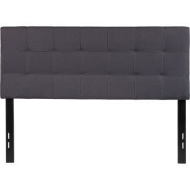 Global Industrial HG-HB1704-F-DG-GG Flash Furniture Bedford Tufted Upholstered Headboard in Dark Gray, Full Size image.