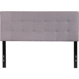 Global Industrial HG-HB1704-F-LG-GG Flash Furniture Bedford Tufted Upholstered Headboard in Light Gray, Full Size image.