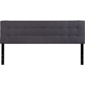 Global Industrial HG-HB1704-K-DG-GG Flash Furniture Bedford Tufted Upholstered Headboard in Dark Gray, King Size image.