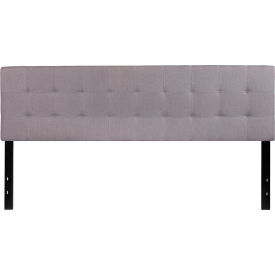 Global Industrial HG-HB1704-K-LG-GG Flash Furniture Bedford Tufted Upholstered Headboard in Light Gray, King Size image.