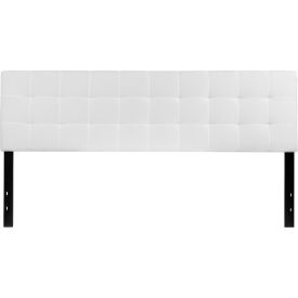 Global Industrial HG-HB1704-K-W-GG Flash Furniture Bedford Tufted Upholstered Headboard in White, King Size image.