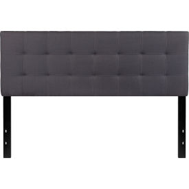 Global Industrial HG-HB1704-Q-DG-GG Flash Furniture Bedford Tufted Upholstered Headboard in Dark Gray, Queen Size image.
