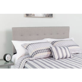 Global Industrial HG-HB1704-Q-LG-GG Flash Furniture Bedford Tufted Upholstered Queen Size Headboard - Fabric - Light Gray image.