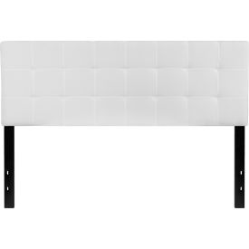 Global Industrial HG-HB1704-Q-W-GG Flash Furniture Bedford Tufted Upholstered Headboard in White, Queen Size image.