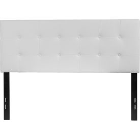 Flash Furniture Lennox Tufted Upholstered Headboard in White Vinyl Full Size