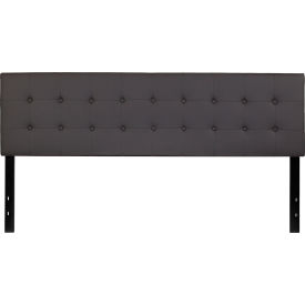 Global Industrial HG-HB1705-K-GY-GG Flash Furniture Lennox Tufted Upholstered Headboard in Gray Vinyl, King Size image.