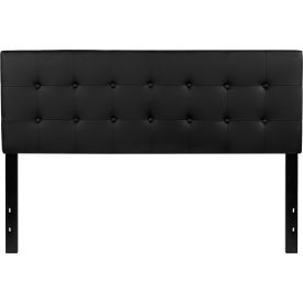 Global Industrial HG-HB1705-Q-BK-GG Flash Furniture Lennox Tufted Upholstered Headboard in Black Vinyl, Queen Size image.
