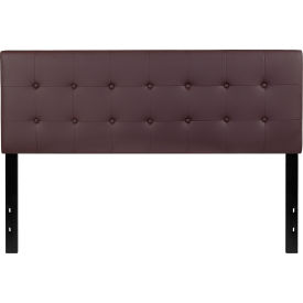 Global Industrial HG-HB1705-Q-BR-GG Flash Furniture Lennox Tufted Upholstered Headboard in Brown Vinyl, Queen Size image.