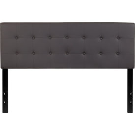 Global Industrial HG-HB1705-Q-GY-GG Flash Furniture Lennox Tufted Upholstered Headboard in Gray Vinyl, Queen Size image.