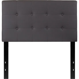 Global Industrial HG-HB1705-T-GY-GG Flash Furniture Lennox Tufted Upholstered Headboard in Gray Vinyl, Twin Size image.