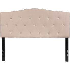 Global Industrial HG-HB1708-F-B-GG Flash Furniture Cambridge Tufted Upholstered Size Headboard in Beige, Full image.
