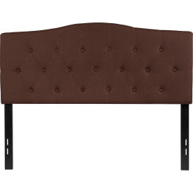Global Industrial HG-HB1708-F-DBR-GG Flash Furniture Cambridge Tufted Upholstered Size Headboard in Dark Brown, Full image.