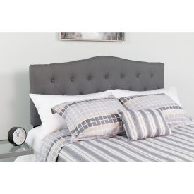 Global Industrial HG-HB1708-F-DG-GG Flash Furniture Cambridge Tufted Upholstered Full Size Headboard - Fabric - Dark Gray image.