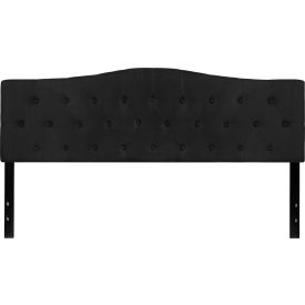 Global Industrial HG-HB1708-K-BK-GG Flash Furniture Cambridge Tufted Upholstered Size Headboard in Black, King image.