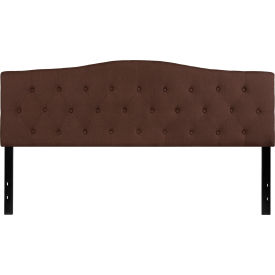 Global Industrial HG-HB1708-K-DBR-GG Flash Furniture Cambridge Tufted Upholstered Size Headboard in Dark Brown, King image.