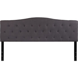 Global Industrial HG-HB1708-K-DG-GG Flash Furniture Cambridge Tufted Upholstered Size Headboard in Dark Gray, King image.
