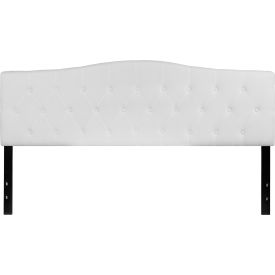 Global Industrial HG-HB1708-K-W-GG Flash Furniture Cambridge Tufted Upholstered Size Headboard in White, King image.