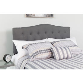 Global Industrial HG-HB1708-Q-DG-GG Flash Furniture Cambridge Tufted Upholstered Queen Size Headboard - Fabric - Dark Gray image.