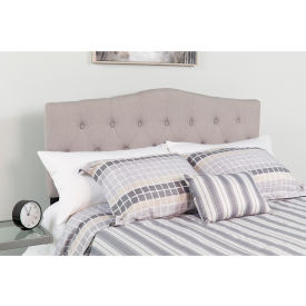 Global Industrial HG-HB1708-Q-LG-GG Flash Furniture Cambridge Tufted Upholstered Queen Size Headboard - Fabric - Light Gray image.