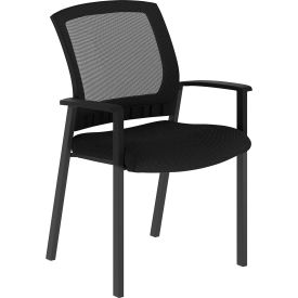 Flash Furniture® Hercules Commercial Stackable Side Chair with Arms Black Mesh