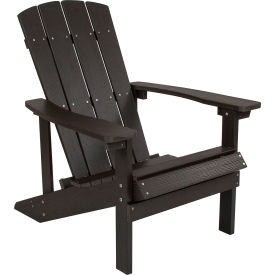Flash Furniture Charlestown All-Weather Adirondack Chair - Slate Gray Faux Wood
