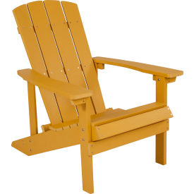 Flash Furniture Charlestown All-Weather Adirondack Chair - Yellow Faux Wood